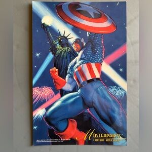 1994 Captain America Marvel Masterprints Poster - Red, White & Blue Artwork